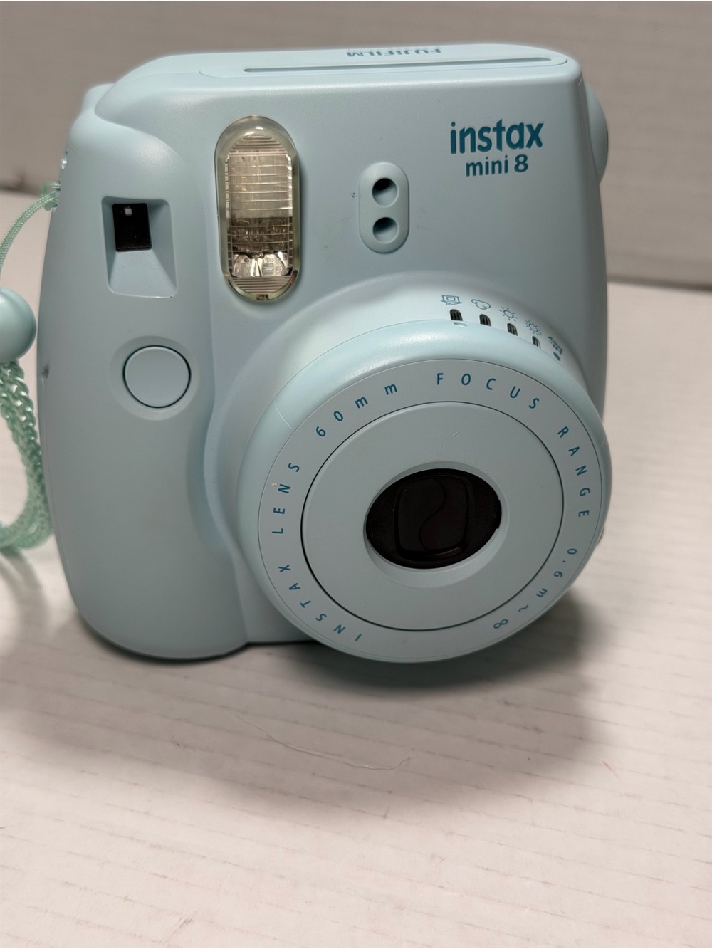 Fujifilm Instax Mini 8 Instant Film Camera Light Blue Tested & Working